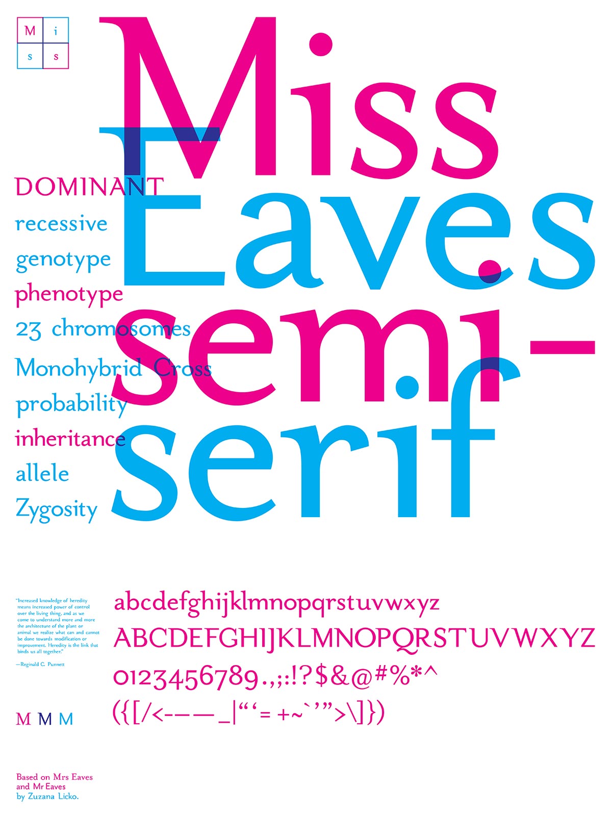type specimen poster